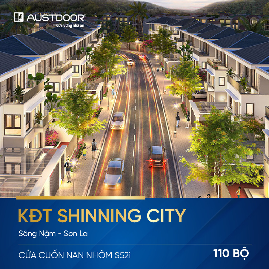 Austdoor cung cấp 110 bộ cửa cuốn nan nhôm cho dự án KĐT Shinning City