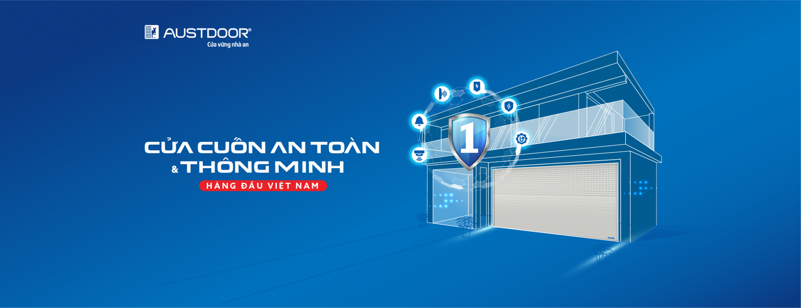 austdoor cửa cuốn an toàn và thông minh