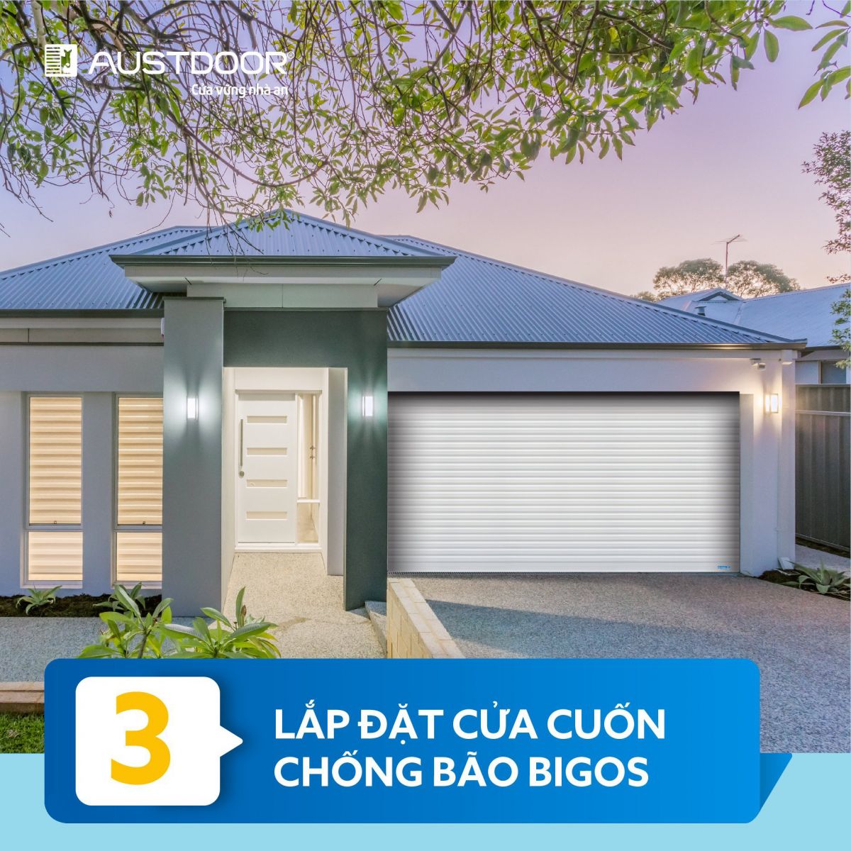 3. Lắp đặt ngay Cửa cuốn chống bão Austdoor Bigos (B100)