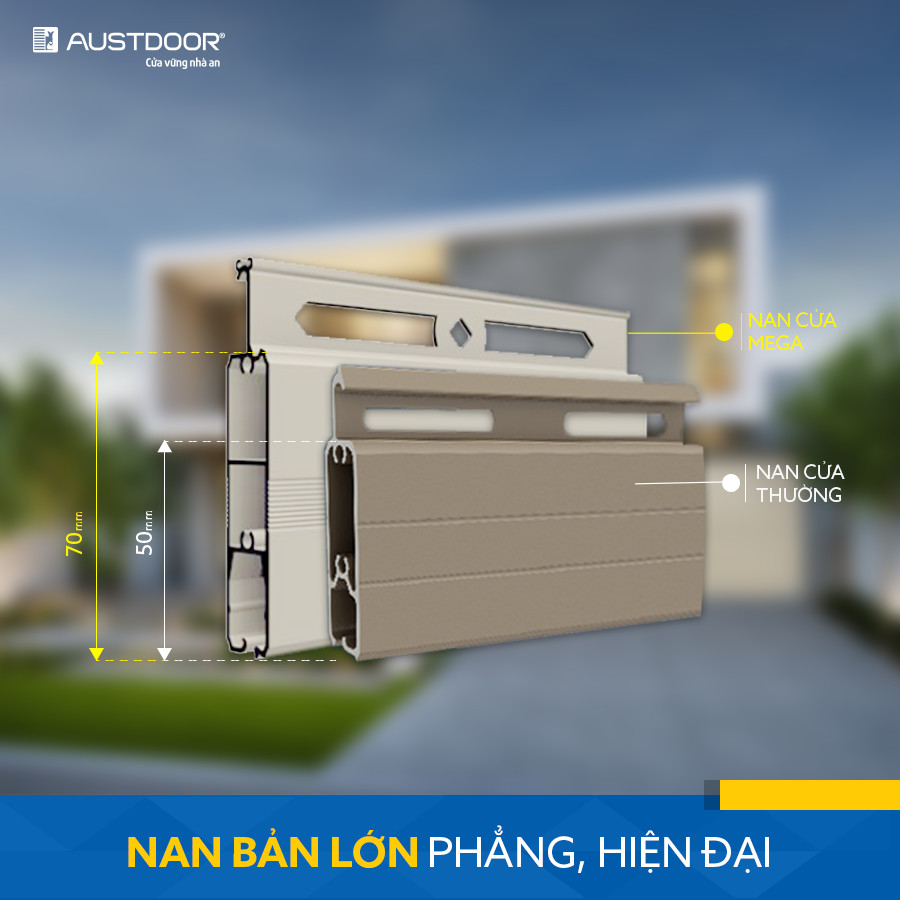 Nan cửa bản lớn, phẳng hiện đại