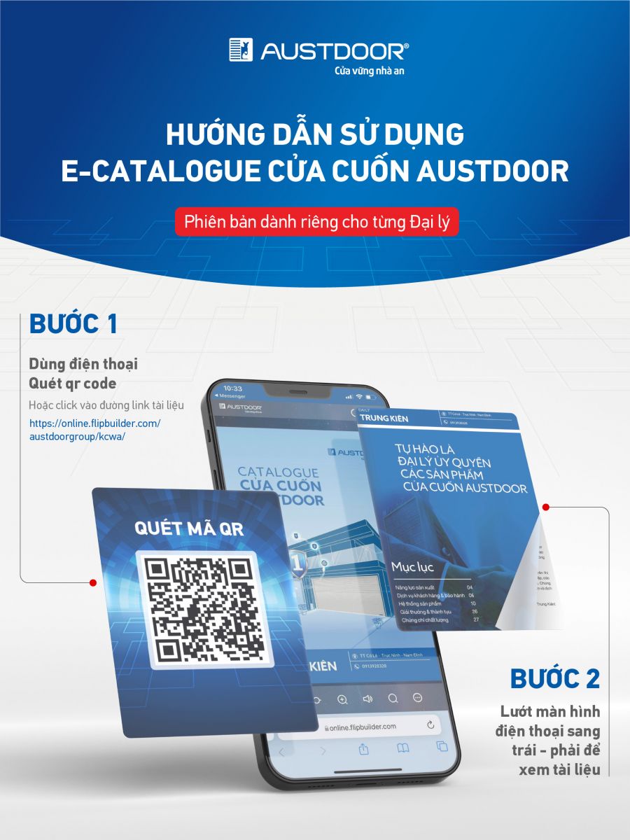 Xem thêm hướng dẫn sử dụng E_Catalogue cửa cuốn Austdoor mới