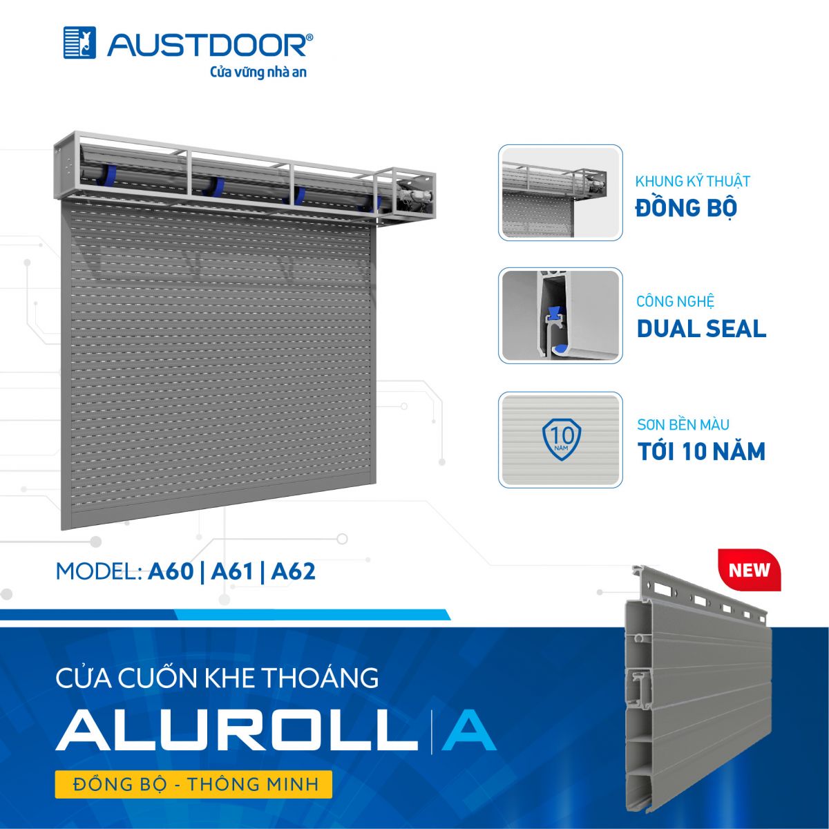 Cửa cuốn Austdoor khe thoáng Aluroll A