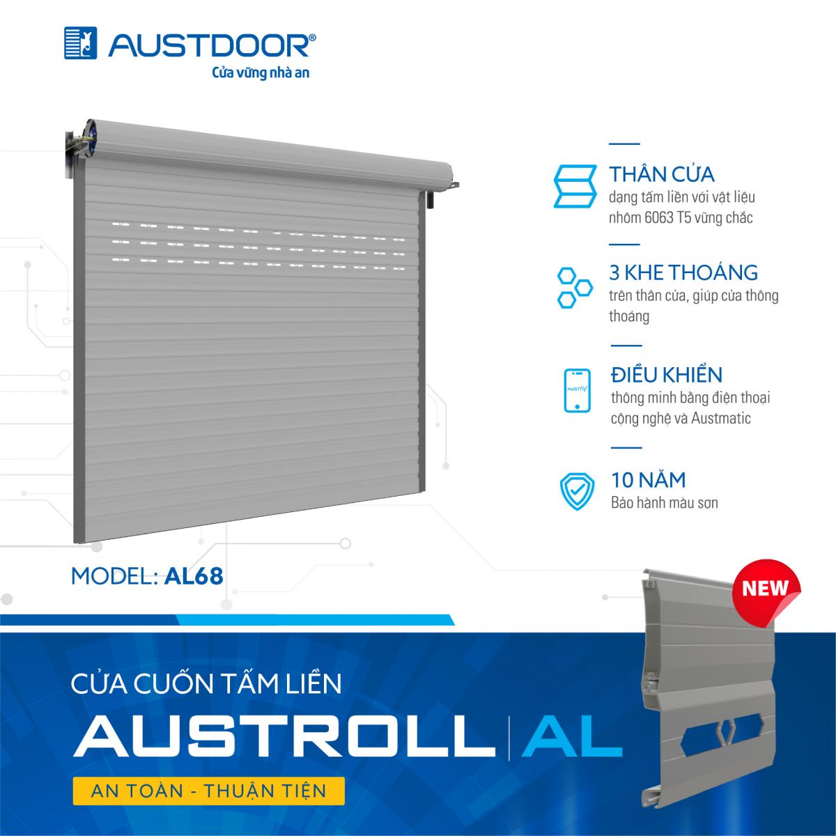 Cửa cuốn tấm liền Austroll A